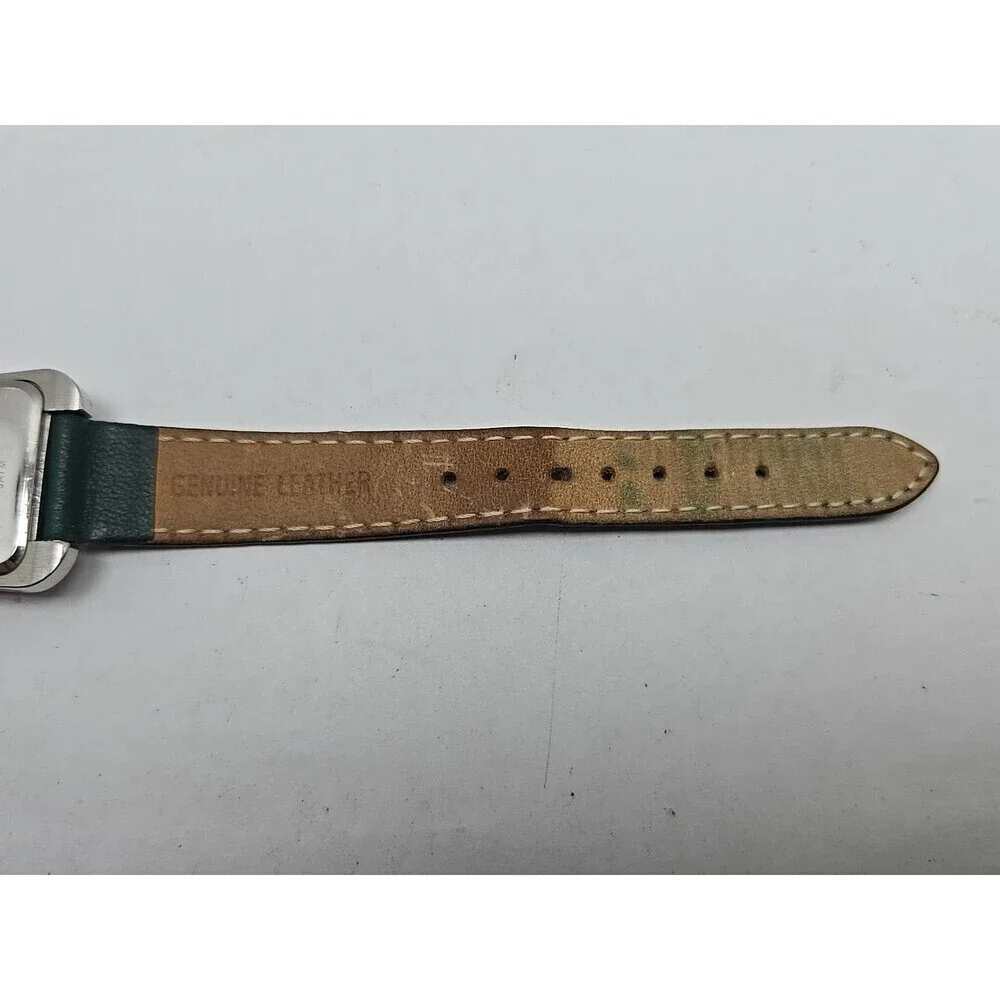 Furla Steel Collection Country Chic Square Watch Small Seconds Green New Battery